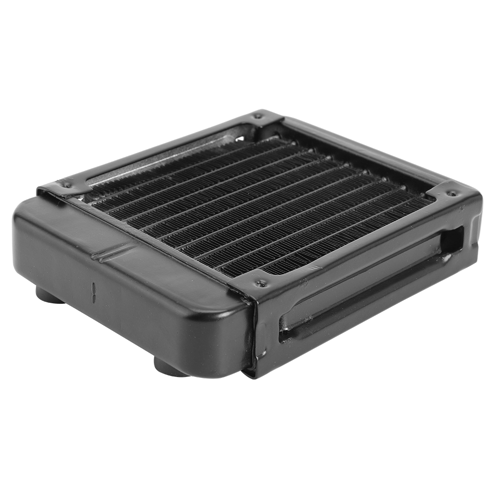 Aio Liquid Cooler - 120mm Wasserkühlungsradiator mit G1/4 Gewinde, 10-Rohr