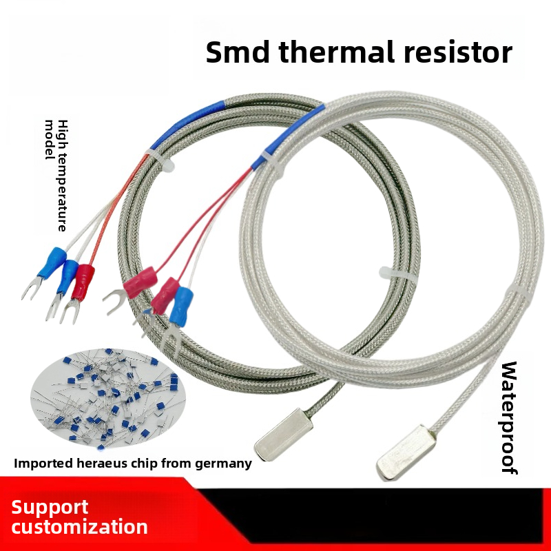 Thermal Paste - PT100 Aufklebbarer Temperatursensor Oberflächen-Endflächen-Wasserdichter Temperaturfühler Thermoelement-Patch