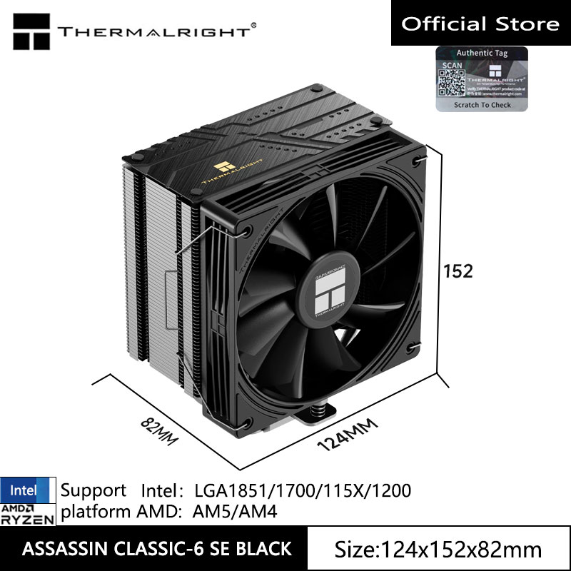 Cpu Heatsink - Thermalright ASSASSIN CLASSIC-6 SE CPU-Luftkühler, AGHP